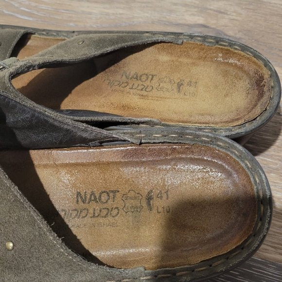 Naot Mulberry Slide Sandals Brown Womens Size EU 41 US 10 - Picture 3 of 4